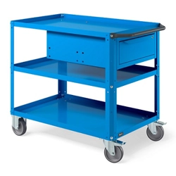 vendita online Carrello clever 1020 large mm.1024x615x847h - blu ral5012 Carrelli e Contenitori Per Officina - Moduli Per Carrelli Fami
